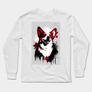 Ink Corgi Portrait Long Sleeve T-Shirt